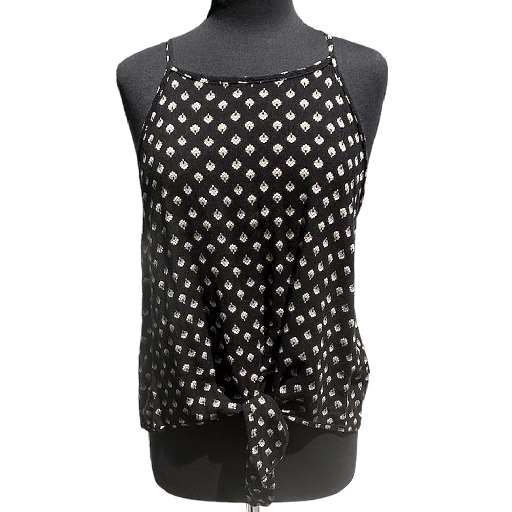 Final Touch Strappy Racerback Tank with Front Tie - Sz S